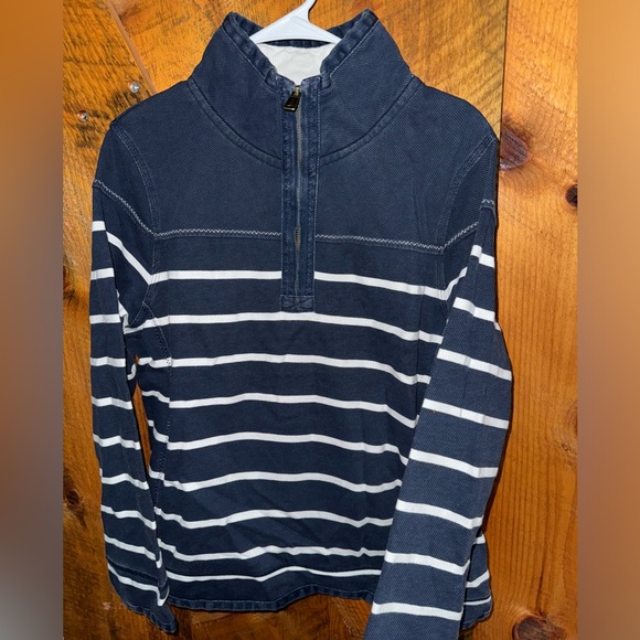 Fat Face Women's Airlie Breton Blue White Stripe Sweatshirt - Picture 1 of 4